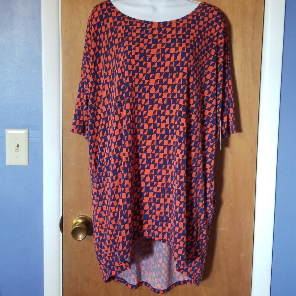 LulaRoe Navy and Orange Irma